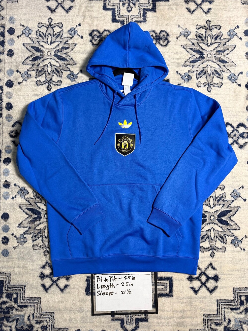Adidas Manchester United Hoodie XL Blue Official Licensed